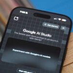 Google AI Studio vibe coding app on smartphone showing AI-assisted code generation