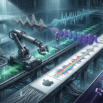 Audio waveform analysis tool identifying AI-generated tracks on streaming platforms