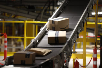 Amazon packages and AI generated product images with seller compliance requirements