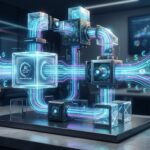 AI accounting software dashboard analyzing financial transactions and bookkeeping data