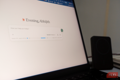 Claude Pro interface showing session windows on a laptop screen with a productivity workspace