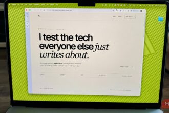 AI website builder interface showing a generated website layout