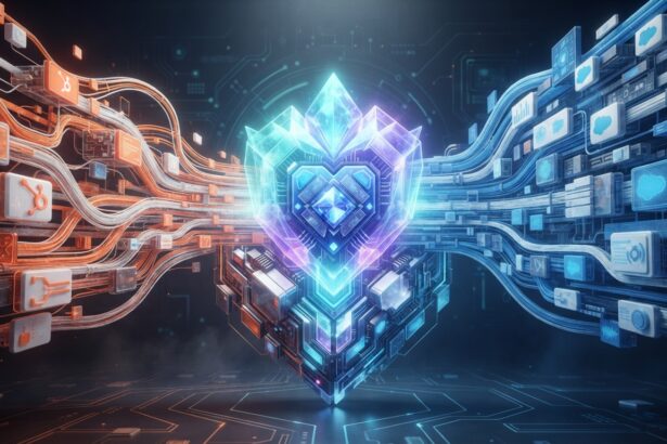 HubSpot Breeze AI and Salesforce Agentforce CRM platforms with AI features