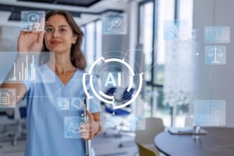 AI chatbot answering health questions on a phone screen