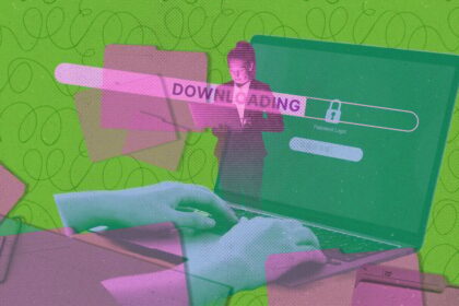 AI note-taking app privacy settings on a laptop screen