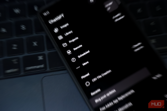 ChatGPT interface showing scheduled tasks and automation features