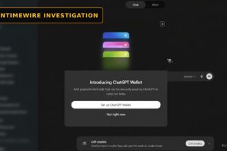 ChatGPT Wallet interface concept showing AI agent payment flow