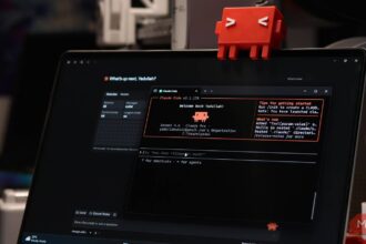 Claude Code terminal running on a laptop