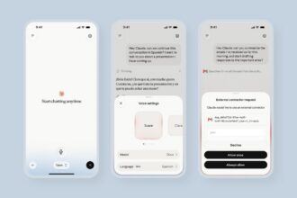 Claude app voice mode and skills connecting to external tools like Gmail