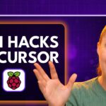 Raspberry Pi with thermal printer and Cursor AI code on screen