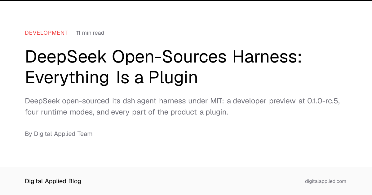 DeepSeek Harness open-source AI agent framework - web UI screenshot