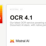 Mistral OCR 4.1 document AI interface showing text extraction