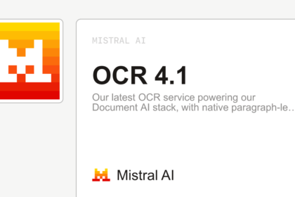 Mistral OCR 4.1 document AI interface showing text extraction