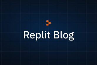 Replit blog showing AI coding tools and development environment