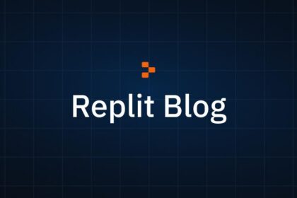 Replit blog showing AI coding tools and development environment