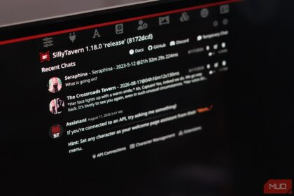 SillyTavern running on Windows laptop showing character cards and lorebooks