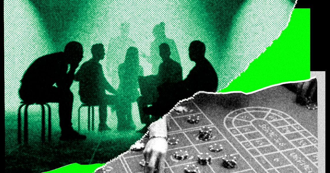 AI agents playing cards at a casino table under moody lighting