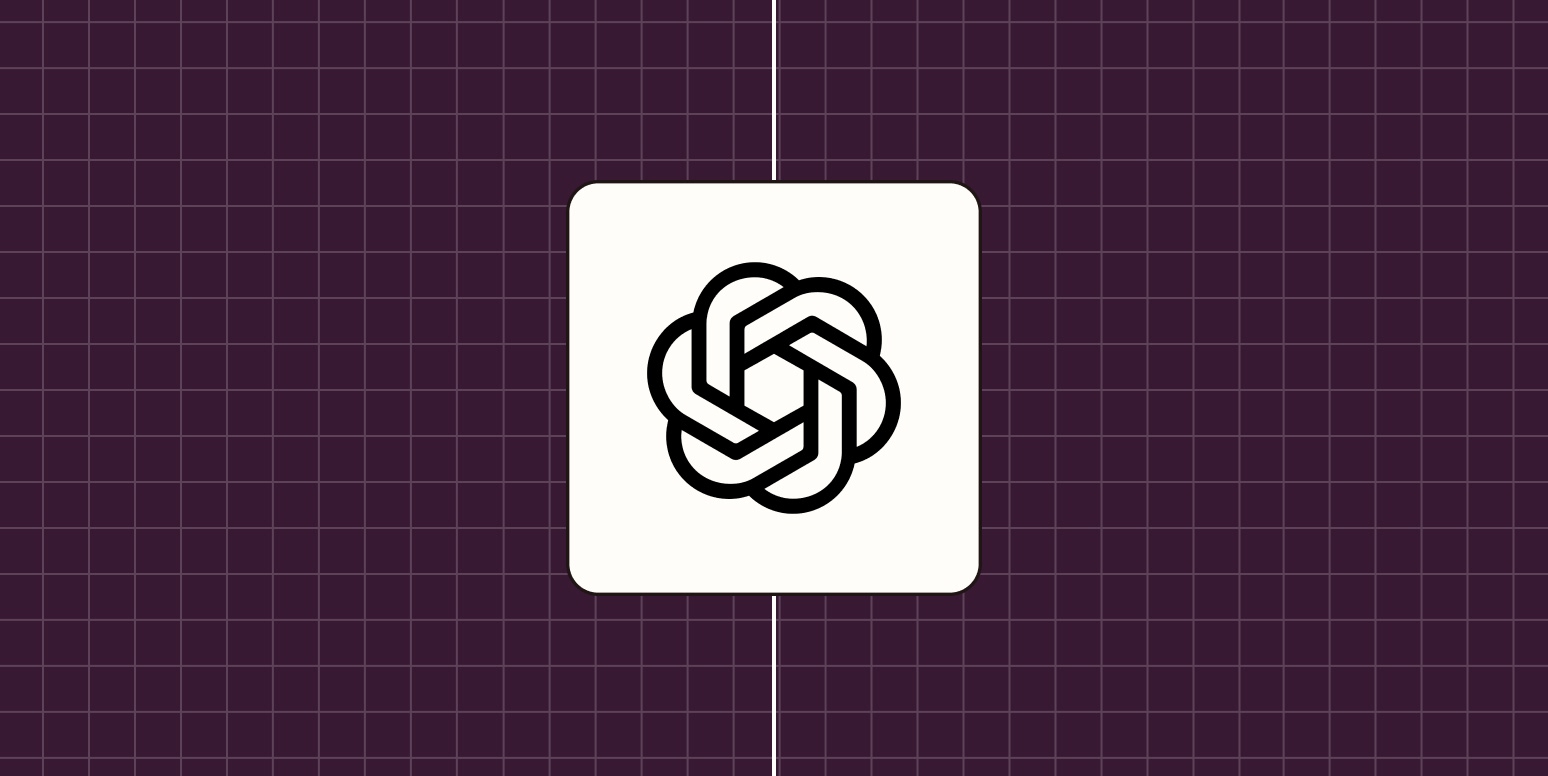 Zapier and ChatGPT logos on a purple background, illustrating ChatGPT automation