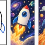 Side-by-side AI image test results showing food, sketch art, and a cabin scene from two chatbots