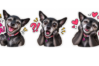 Custom AI-generated sticker pack made with ChatGPT Stickers mode