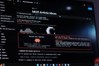 Claude Code terminal window connected to a notes app through an MCP server