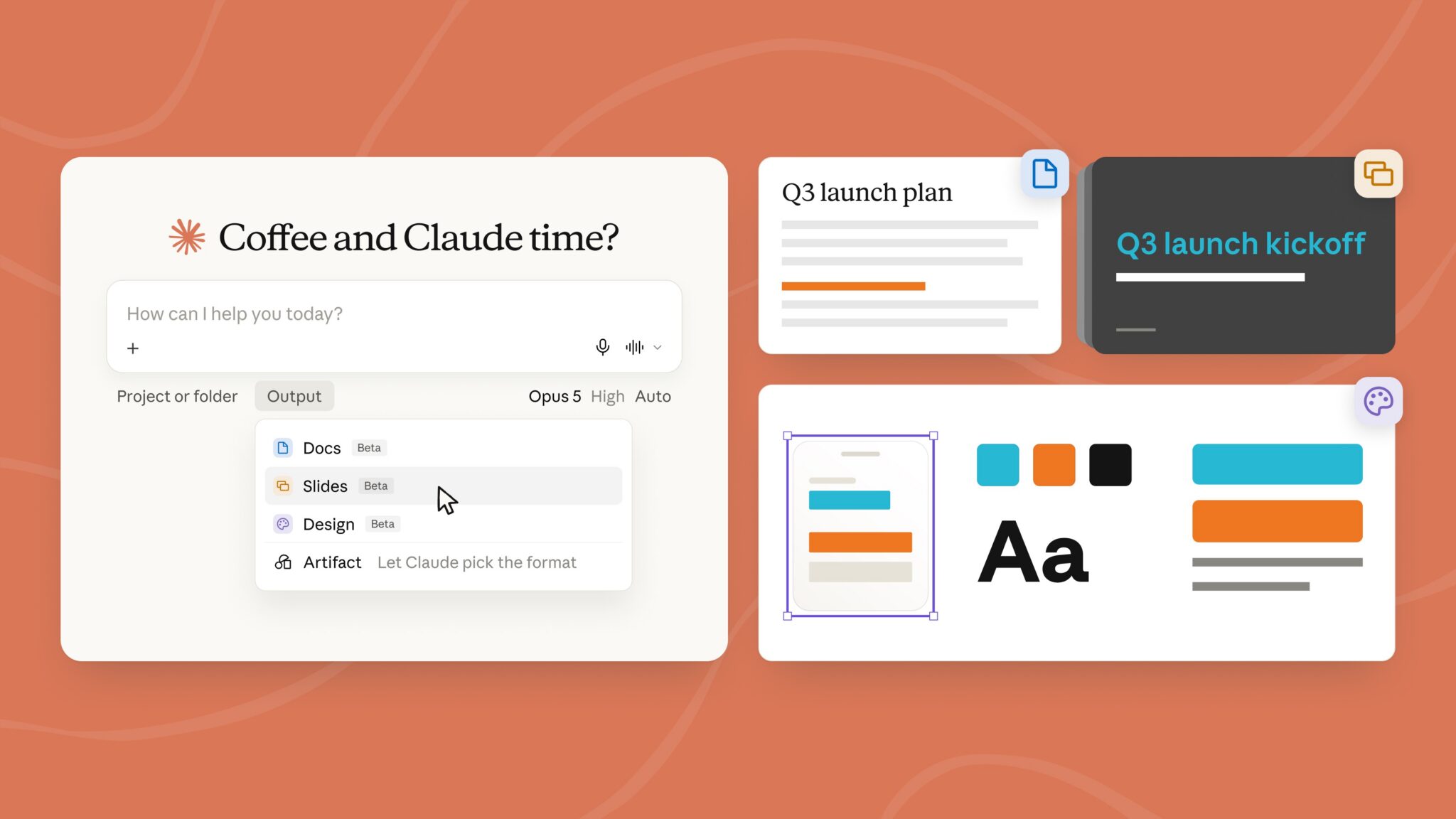 Claude app interface with documents and slides in one window