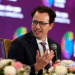 Dario Amodei, Anthropic's CEO, speaking on stage