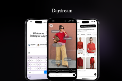 Daydream fashion app on a phone finding shoppable matches from an outfit photo