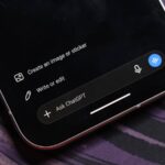Phone showing ChatGPT chat screen