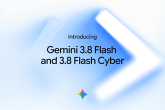 Gemini 3.8 Flash announcement header graphic with the Gemini logo