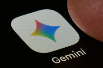 Gemini app interface with a Google Photos library being organized by the Spark agent