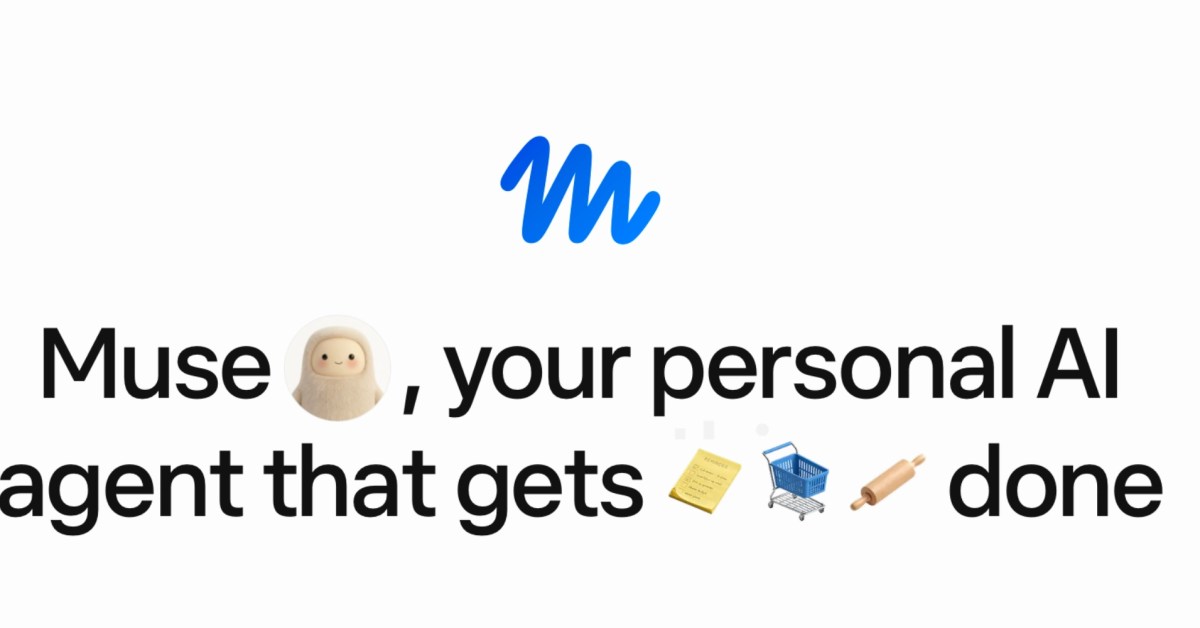 Meta Muse AI agent app interface on a MacBook desktop