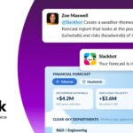 Slackbot building a weather-themed forecast dashboard inside a Slack channel