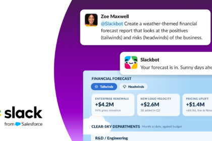 Slackbot building a weather-themed forecast dashboard inside a Slack channel