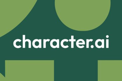 Character.ai logo displayed on a smartphone with legal gavel in the background