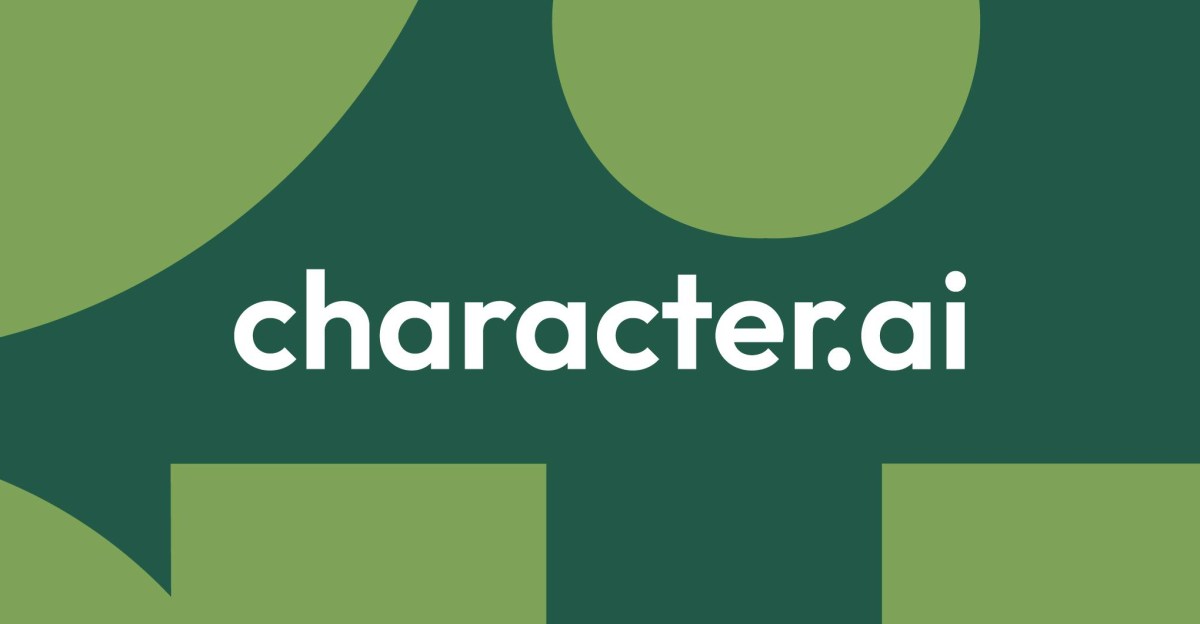 Character.ai logo displayed on a smartphone with legal gavel in the background