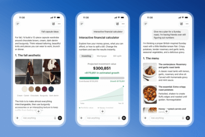 ChatGPT answering with an interactive diagram and tappable buttons