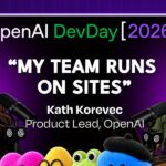 Building a website from a chat prompt using ChatGPT Sites on a laptop