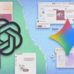 The ChatGPT Slides tool building a presentation next to Google Slides with Gemini