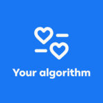 Facebook app feed on phone showing Your algorithm topic controls