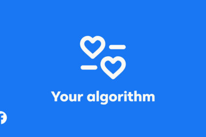 Facebook app feed on phone showing Your algorithm topic controls