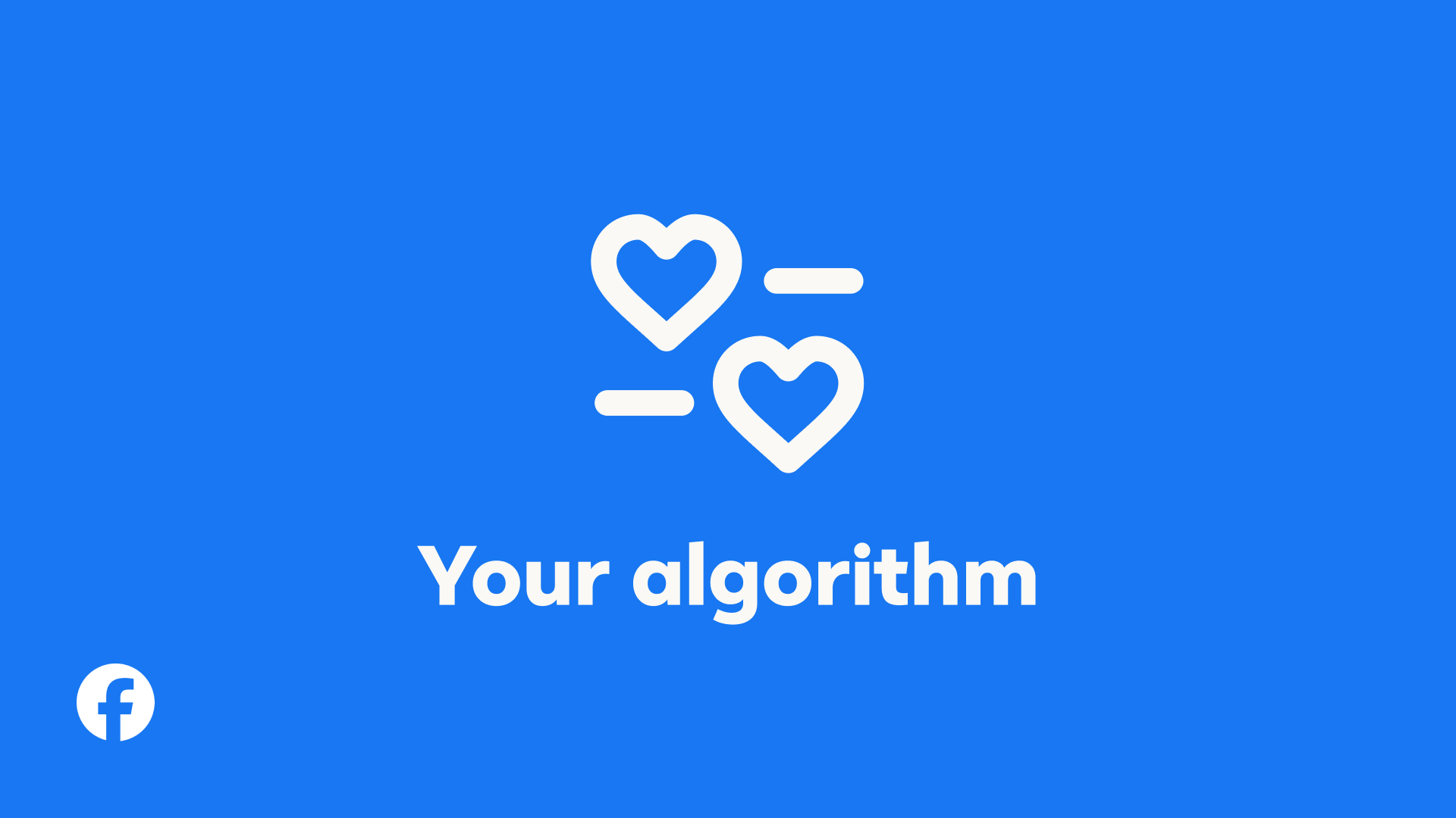 Facebook app feed on phone showing Your algorithm topic controls