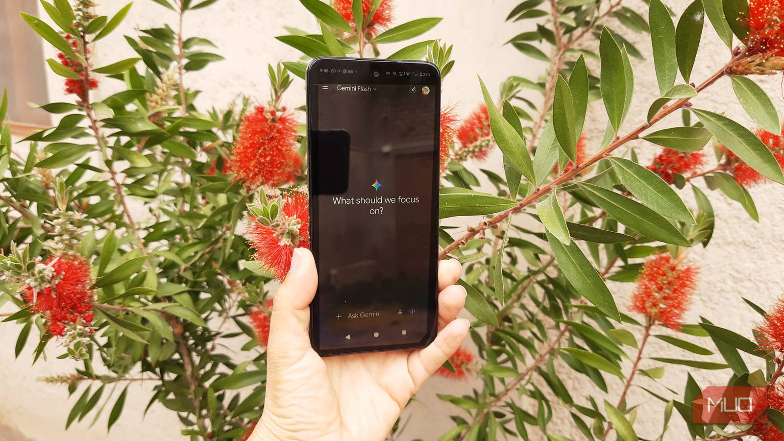 Android phone with the Gemini app running a scheduled automation notification