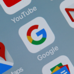 Android phone showing Google account settings on the screen
