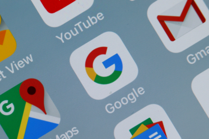 Android phone showing Google account settings on the screen