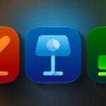 Pages, Numbers and Keynote apps on an Apple device screen