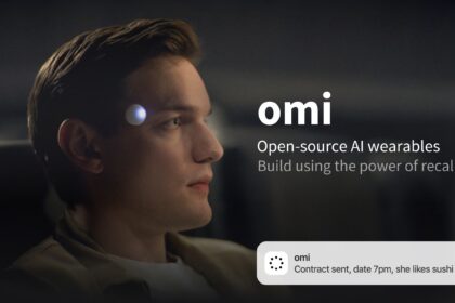 Omi AI wearable pendant device on a dark background