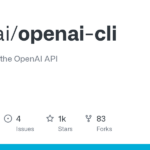 Official OpenAI CLI repository card showing the open-source command line tool