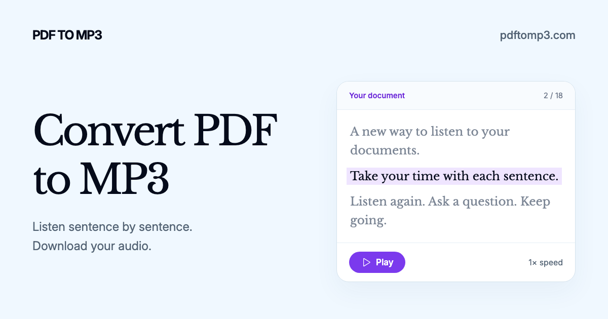 PDF document converting into an audio waveform on a laptop screen