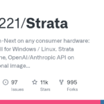 Strata dashboard running a large AI model on a gaming PC